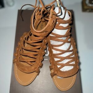 Brown Suede Women's Sandals